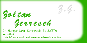 zoltan gerresch business card